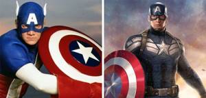 Cупергерои тогда и сейчас (14 фото), Капитан Америка 1990 и 2016 год