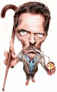 Карикатуры актеров (часть 3), Хью Лори (Hugh Laurie)