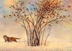 Питерские коты: акварельные мурлыки, которые принесли мировую известность Владимиру Румянцеву, Зима