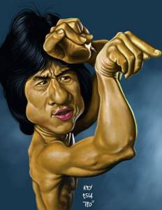 Карикатуры актеров (часть 3), Джеки Чан (Jackie Chan)