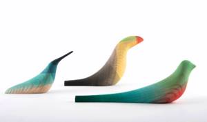 Деревянные птицы в акварели мексиканского художника Dips