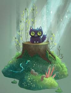 Большие приключения маленького котенка, который заблудился в лесу. Автор Алена Ткач