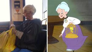 Персонажи мультфильмов и их двойники в реальной жизни, Бабушка из Looney Tunes.