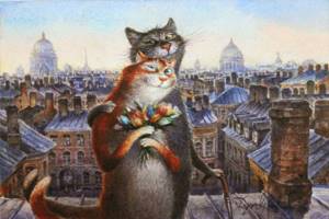 Питерские коты: акварельные мурлыки, которые принесли мировую известность Владимиру Румянцеву, ЛяМур