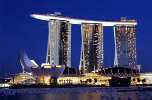 Самые необычные лодки мира, Marina Bay Sands – это лодка-отель