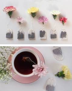 Цветок пакетиков, 15 креативных чайных пакетиков