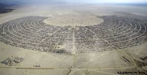 Временные города: построить мегаполис за месяц, Burning Man, пустыня Блэк-Рок, штат Невада, США